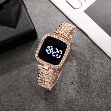 Stylish Women's Square Dial Digital Bracelet Watch – Dual Color Options